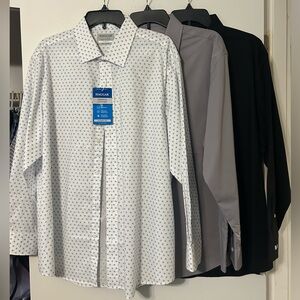 BUNDLE (3) NWT Men’s Haggar Dress Shirts 17/17.5–32/33